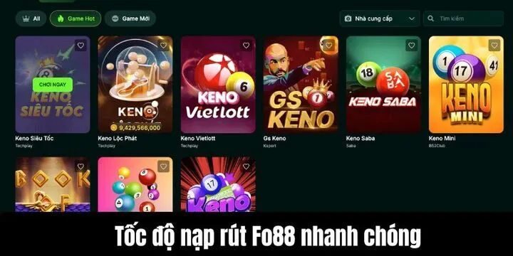 Nhà cái Fo88 cam kết tốc độ nạp rút nhanh nhất thị trường